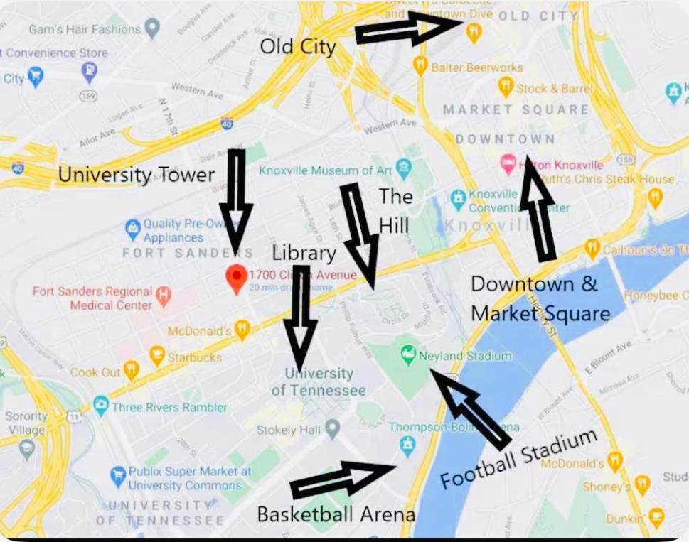 Condo Close To Stadium And Free Parking نوكسفيل المظهر الخارجي الصورة